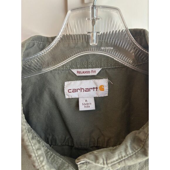 EUC Carhartt Foreman Long Sleeve Work Shirt, Moss, Sz. Large - Picture 5 of 12